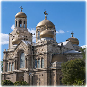 Eine berühmte Kathedrale in Bulgarien.