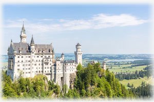 Schloss Neuschwanstein, gebaut um das Jahr 1869.