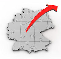 Karte, die den Export mit einem Pfeil symbolisiert