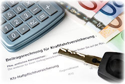 Kfz-Versicherung, Autoschlüsse, Geld