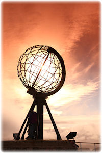 Eine Statur in Norwegen am Nordkap