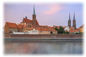 Bild auf eine Stadt in Polen